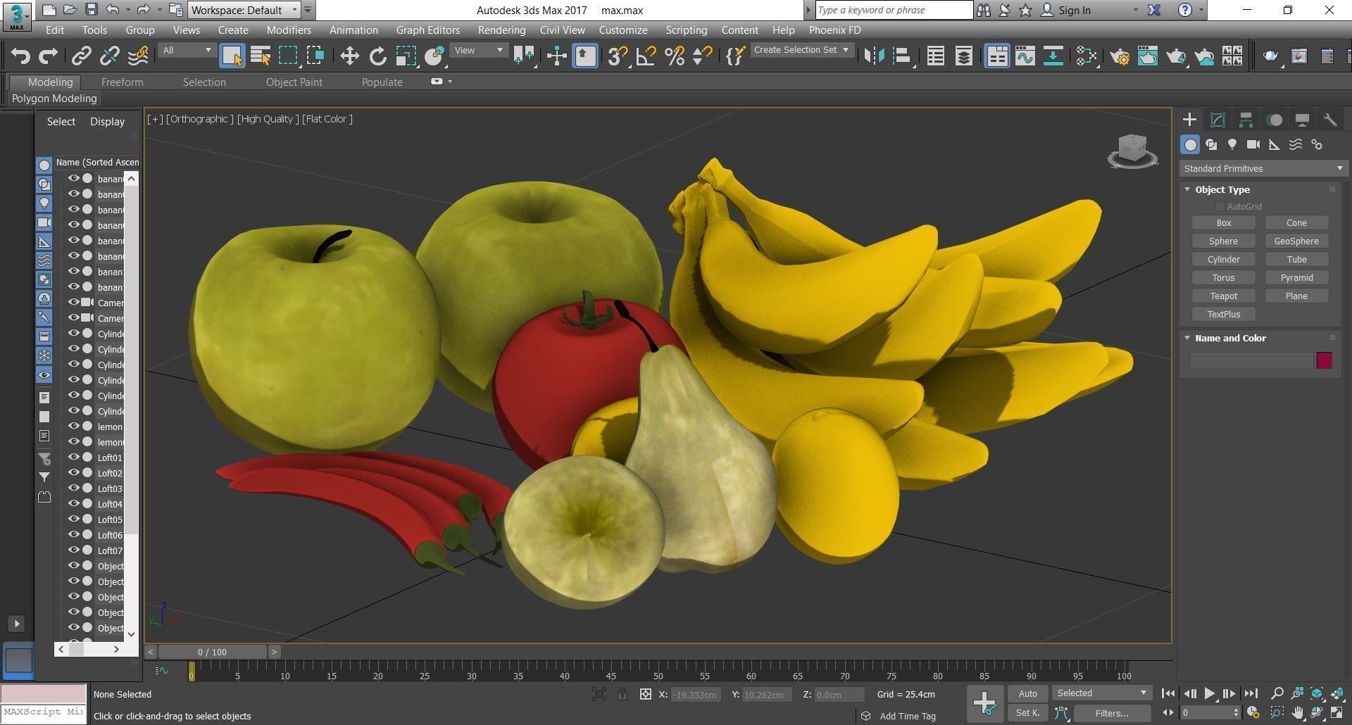 Fruit fruits and vegetables 3D model_1