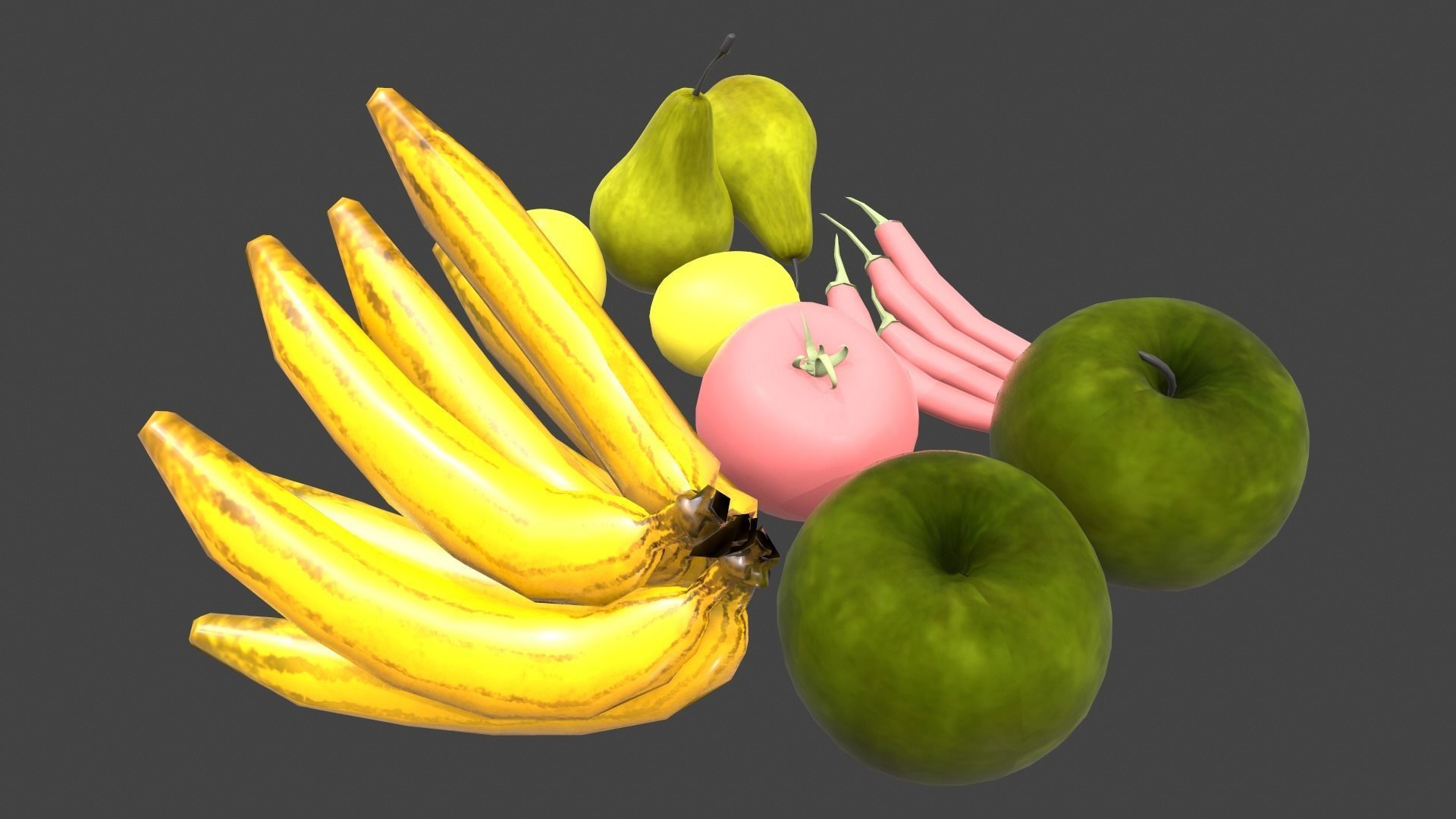 Fruit fruits and vegetables 3D model_3