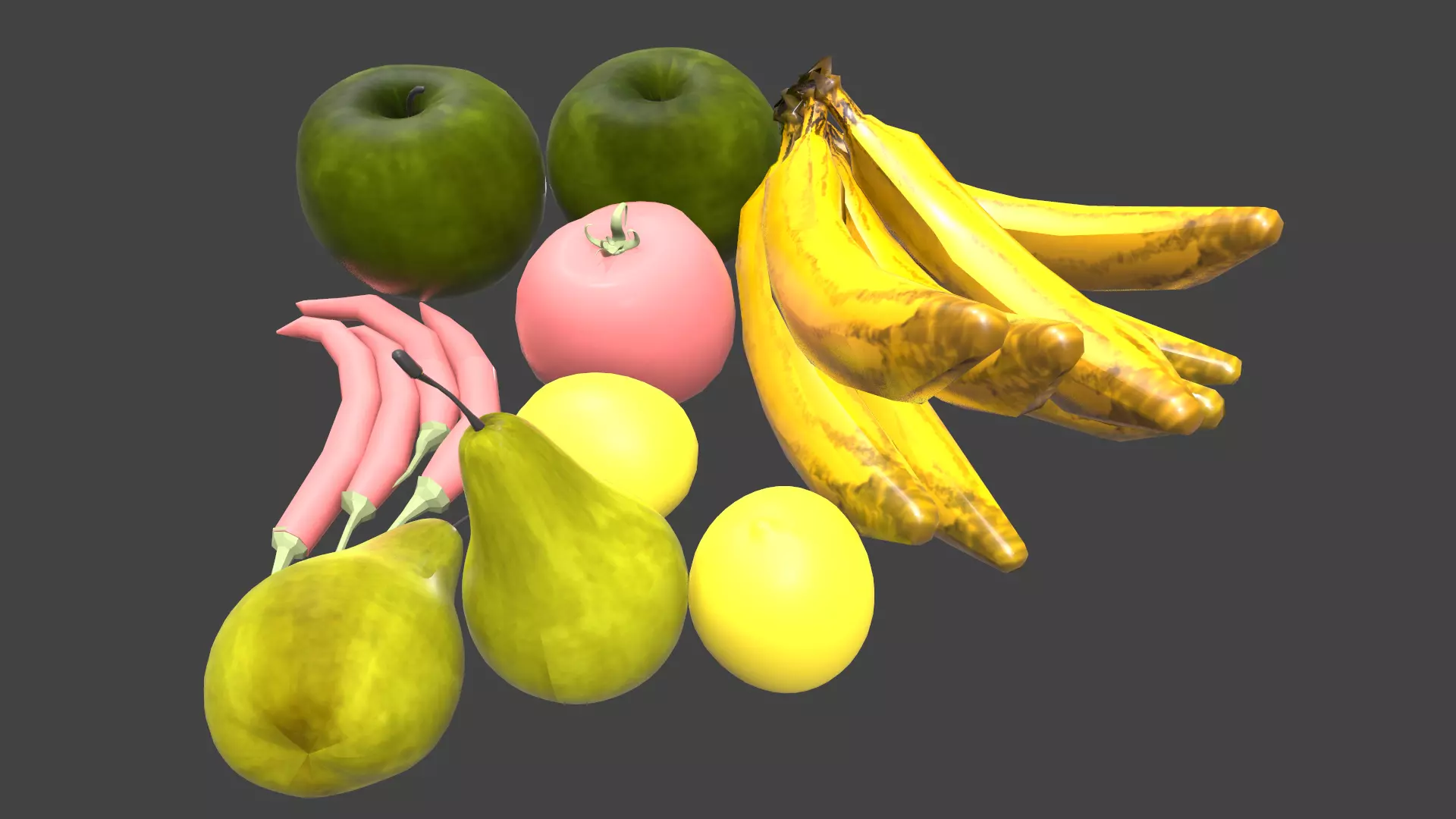 Fruit fruits and vegetables 3D model_0