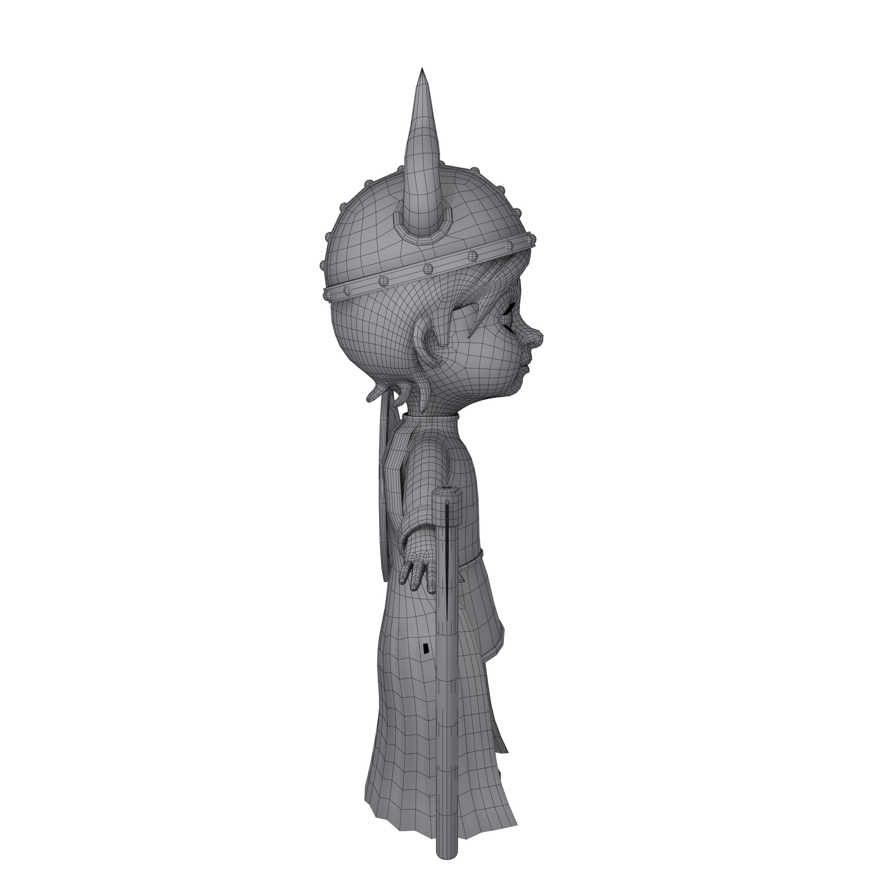 Viking Boy Cartoon 3D model_5