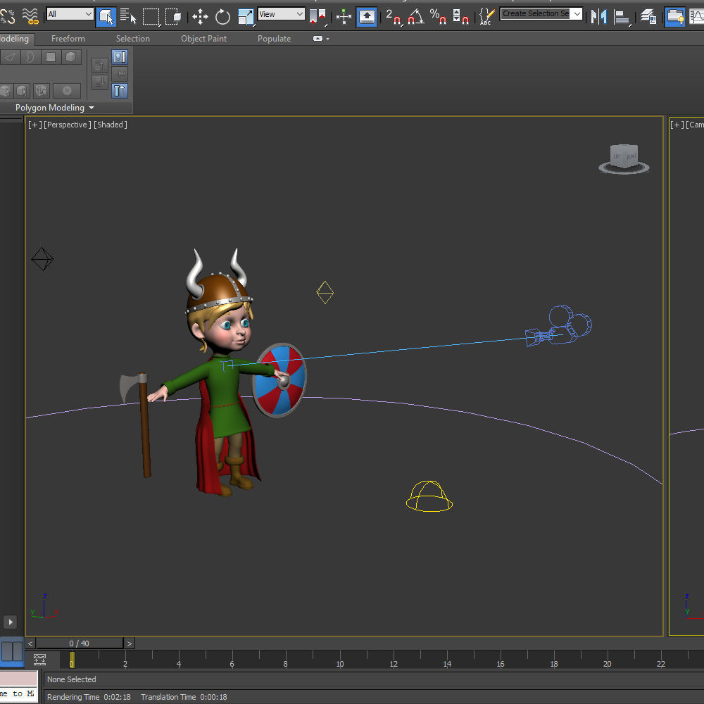 Viking Boy Cartoon 3D model_14