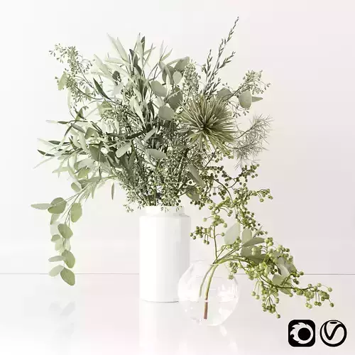 Green Bouquet 3D model