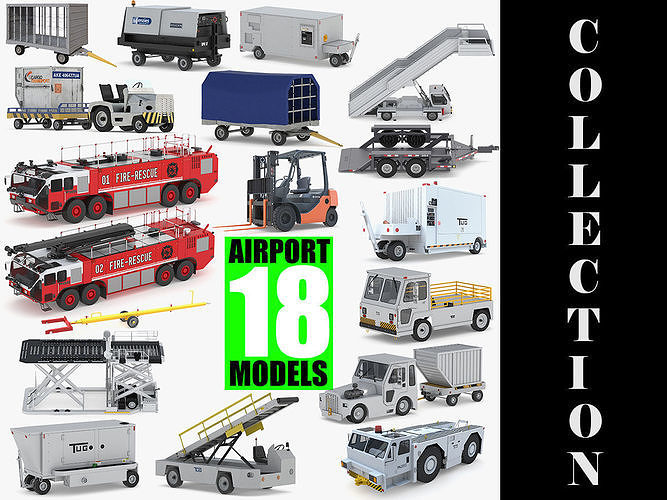 Airport 18 Models Collection 3D model