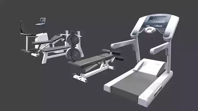Gym - equipment 3D model