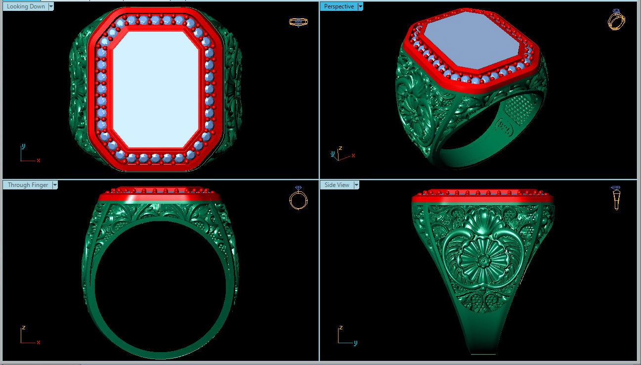 Men ring  3D print model_4