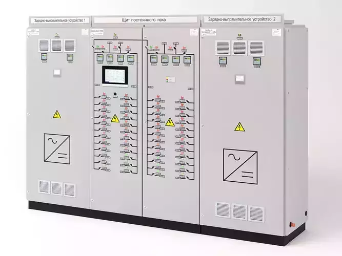Electrical Cabinet M type - Industry DC shield 3D model