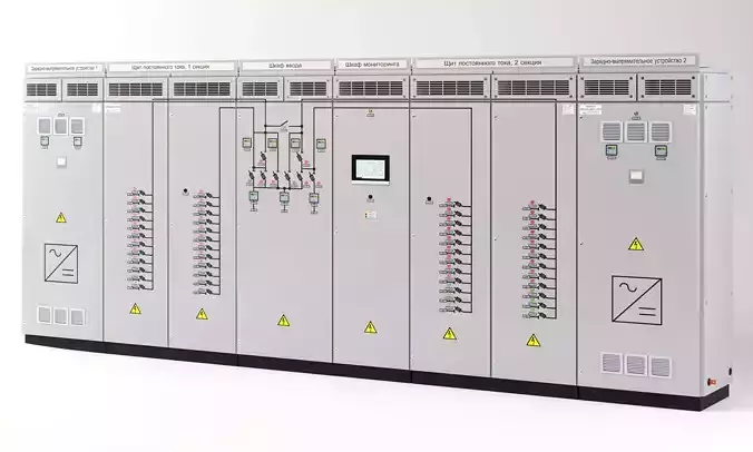 Electrical Cabinet L type - Industry DC shield 3D model