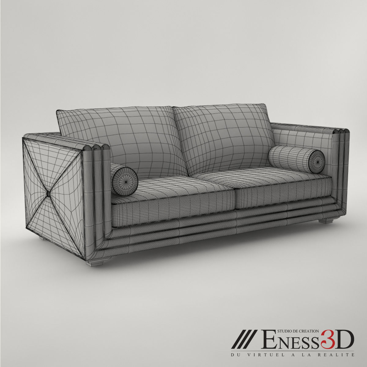 Pro - Hugues Chevalier Sofa Bertrand 3D model_4