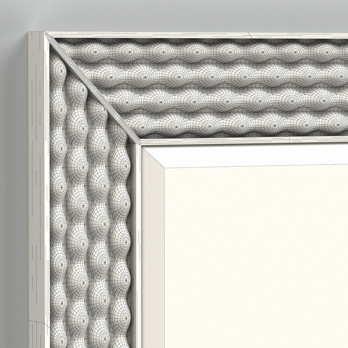 Rectangle mirror frame 008 3D model_5