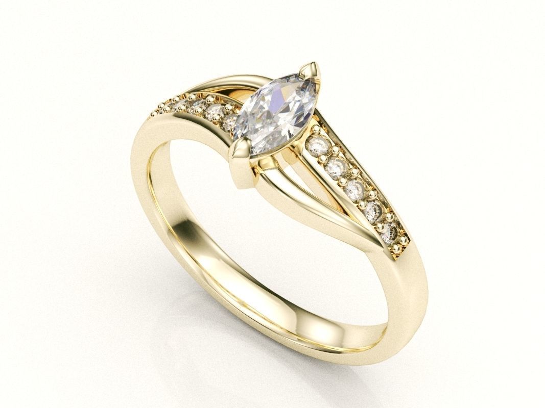 Engagment ring N1 3D print model_2