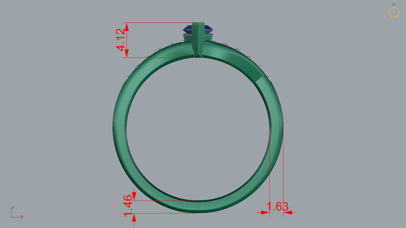 Engagment ring N1 3D print model_3