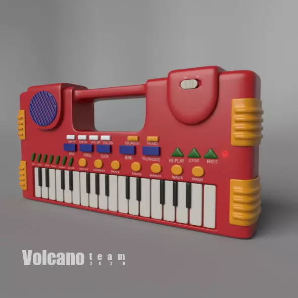 TOY PIANO Low-poly 3D model