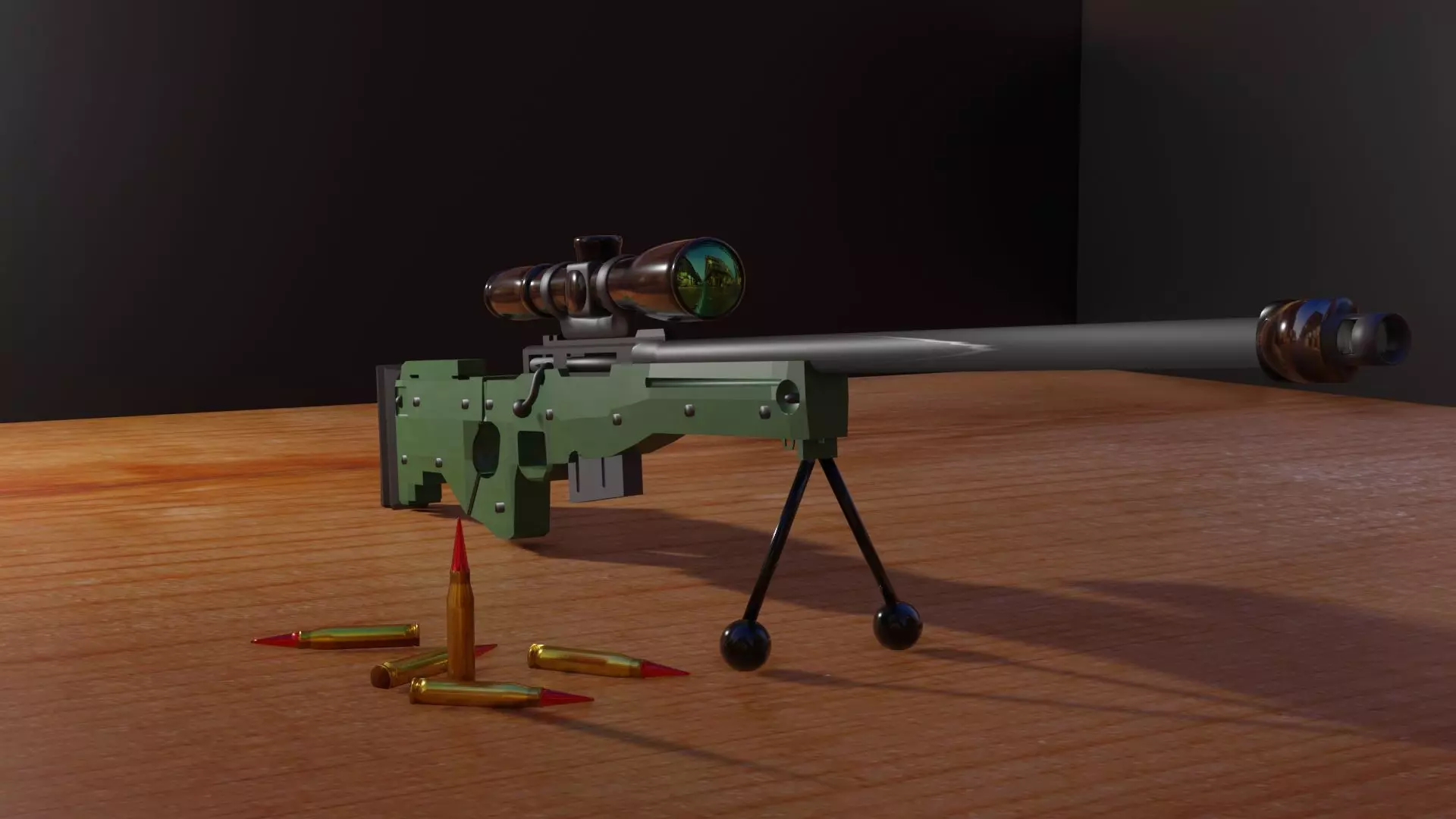 AWM Sniper rifle 3d model 3D model