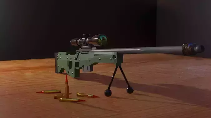 AWM Sniper rifle 3d model