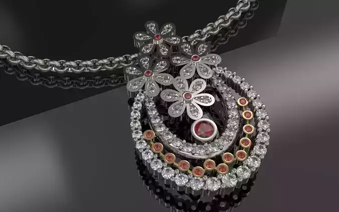 Beautiful Pendant  With Diamonds 