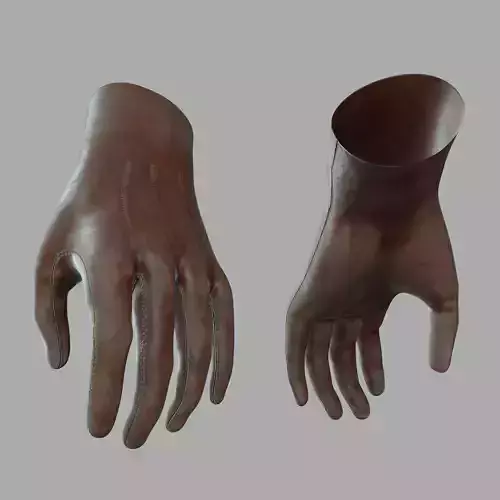 Leather Gloves PBR 4k Low Poly