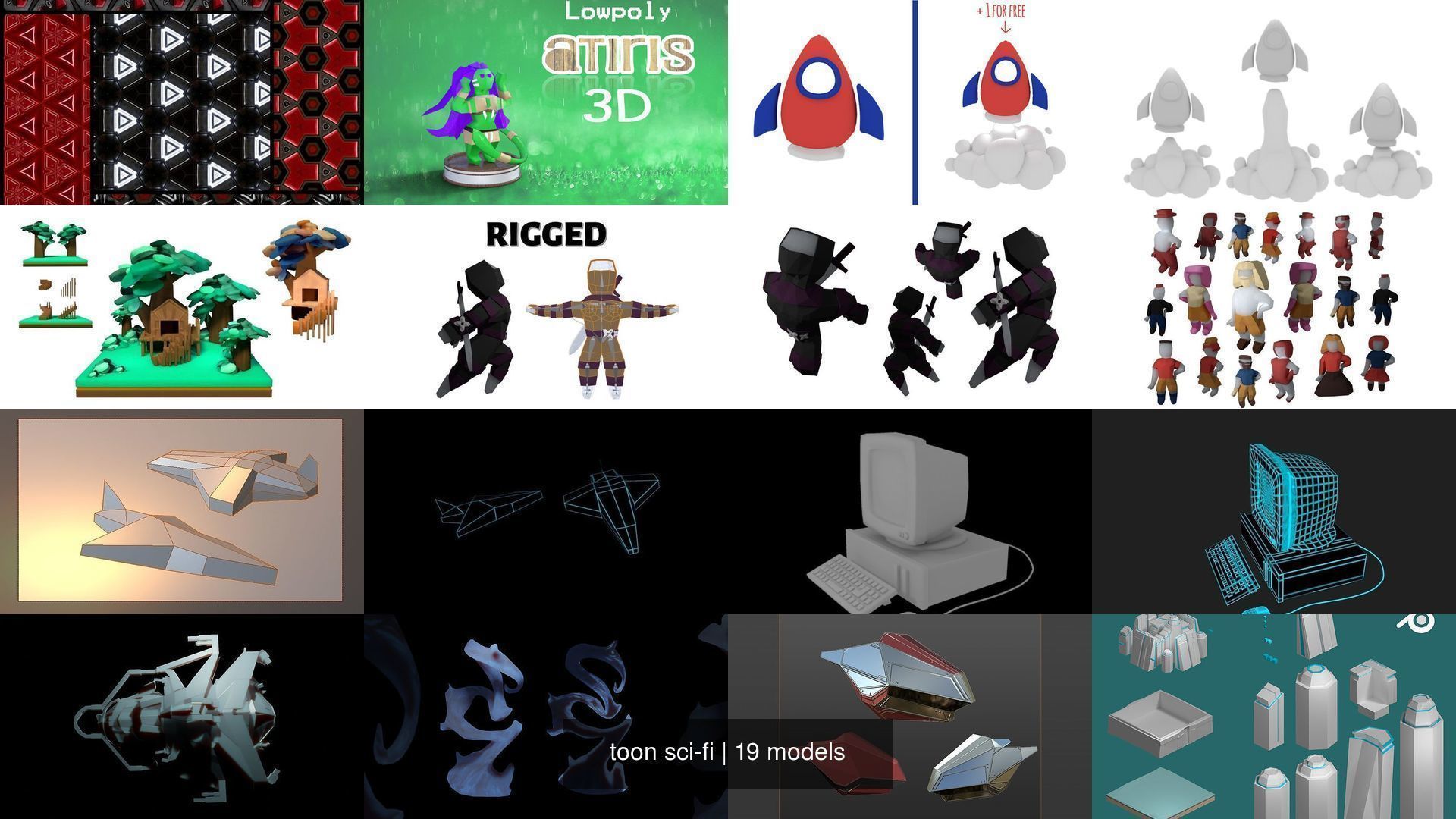 toon sci-fi 3D Model Collection_14