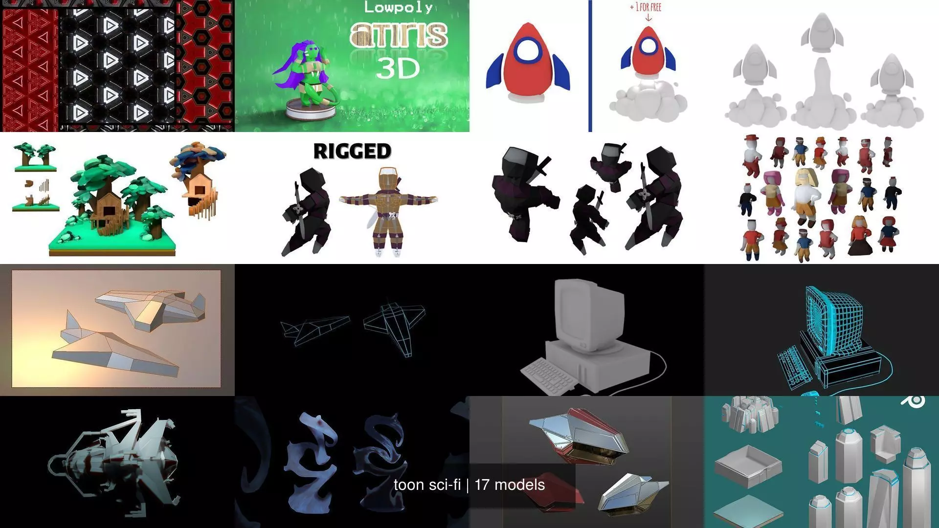 toon sci-fi 3D Model Collection_0
