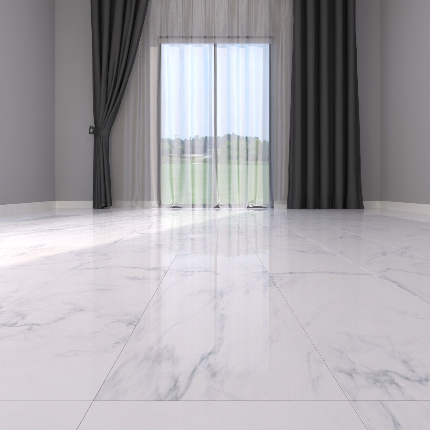 Marble Floor Classic Carrara White Set 3 Texture_5