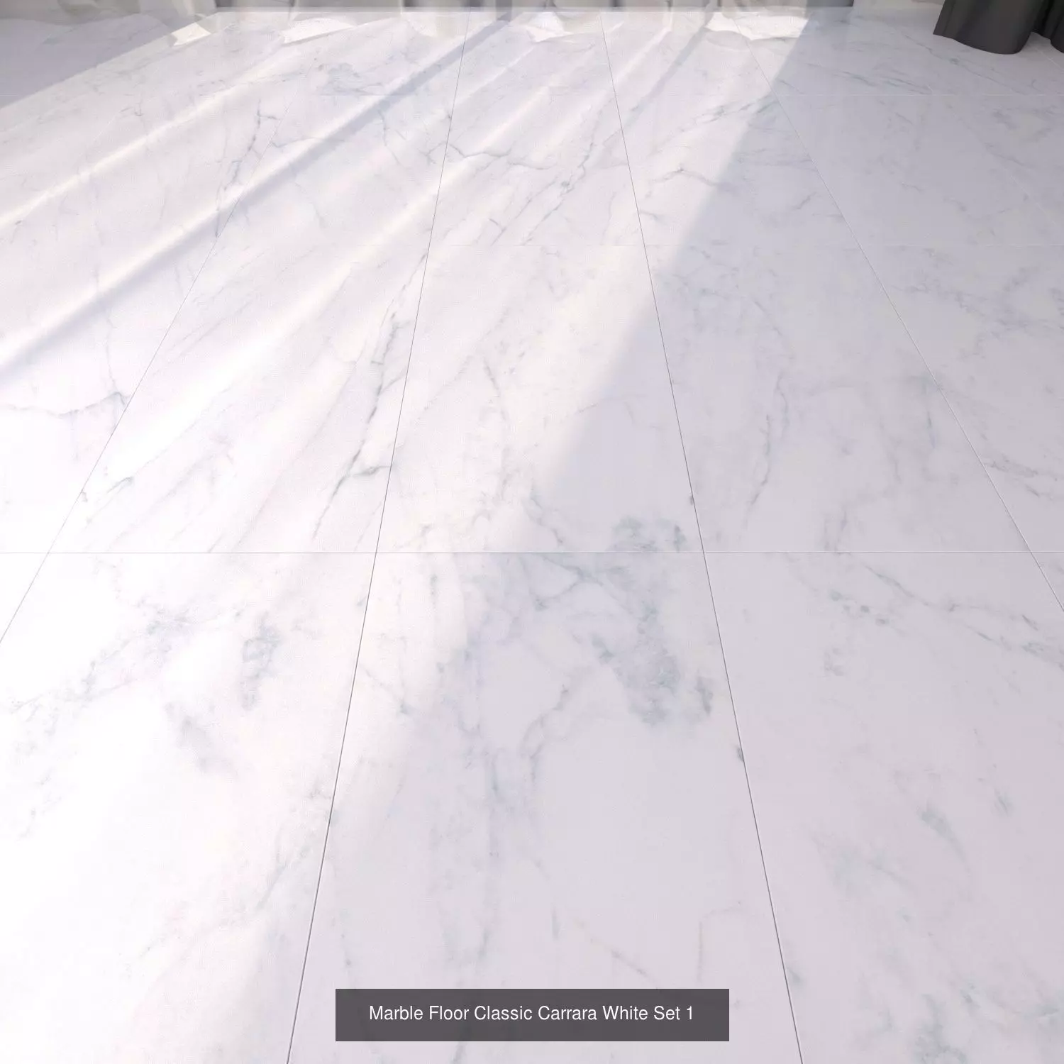 Marble Floor Classic Carrara White Set  Texture_0