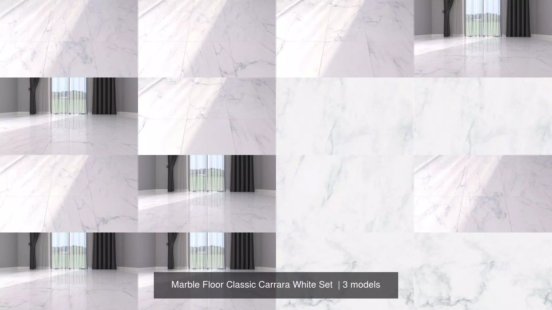 Marble Floor Classic Carrara White Set  Texture_1
