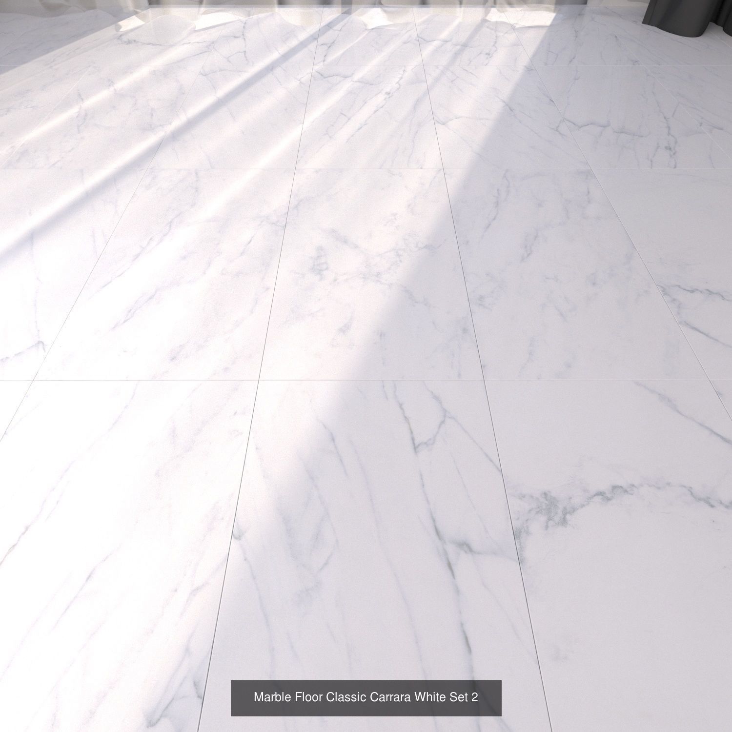 Marble Floor Classic Carrara White Set  Texture_2