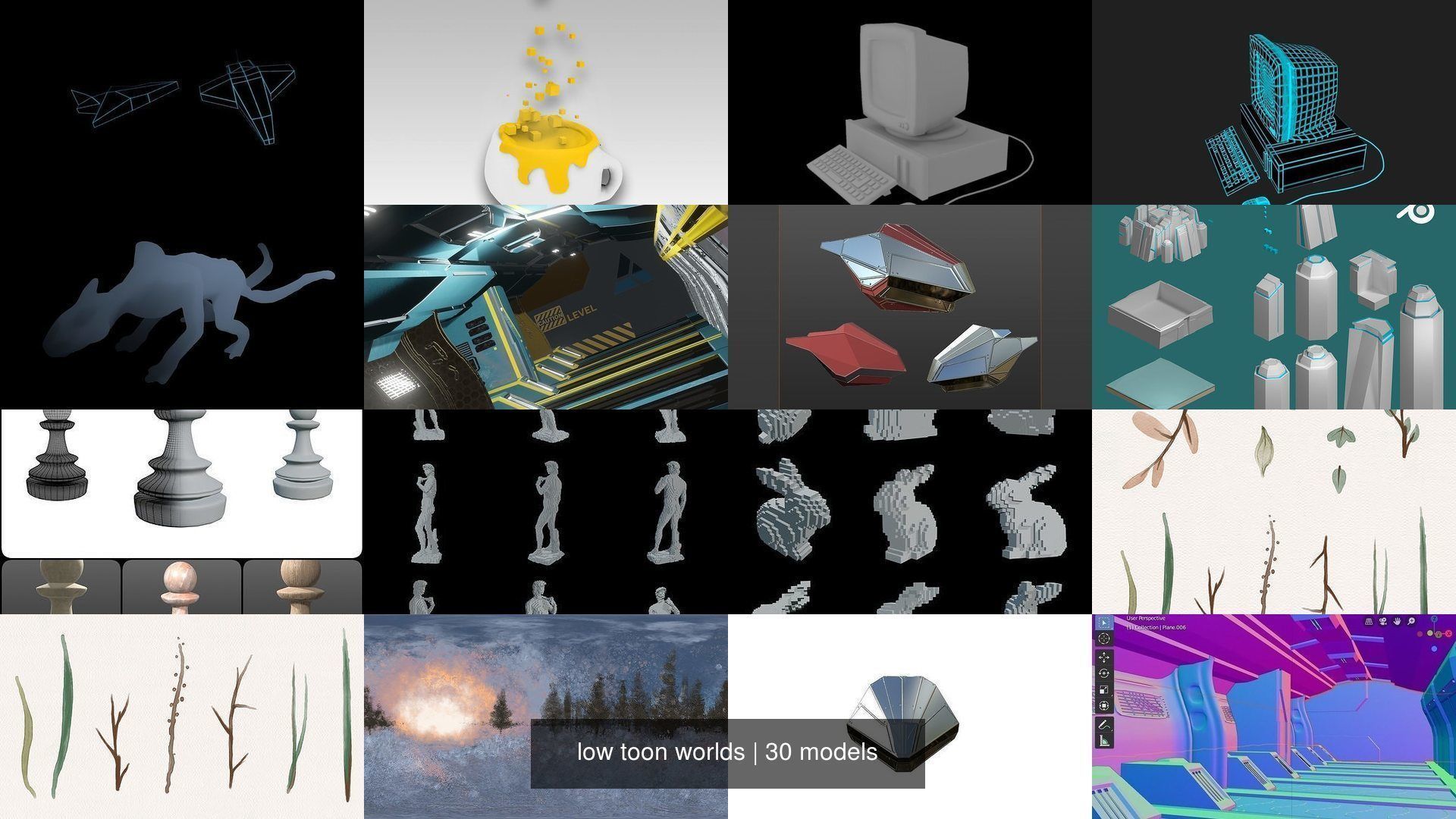 low toon worlds 3D Model Collection_3