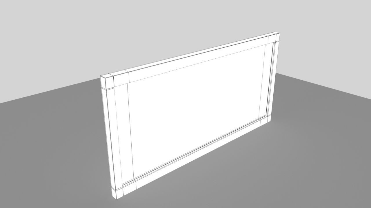 Menu board Low-poly 3D model_4