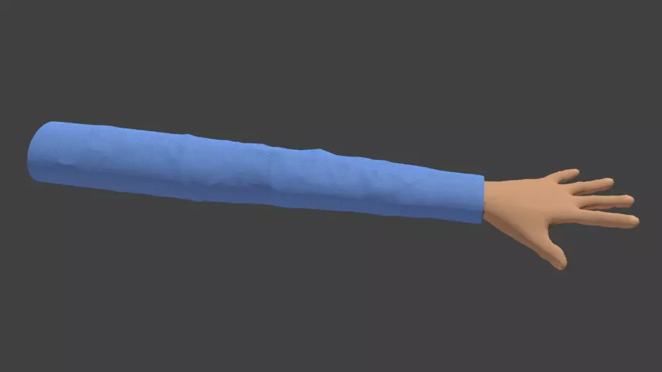 Medium Poly Hand and Arm Free 3D model