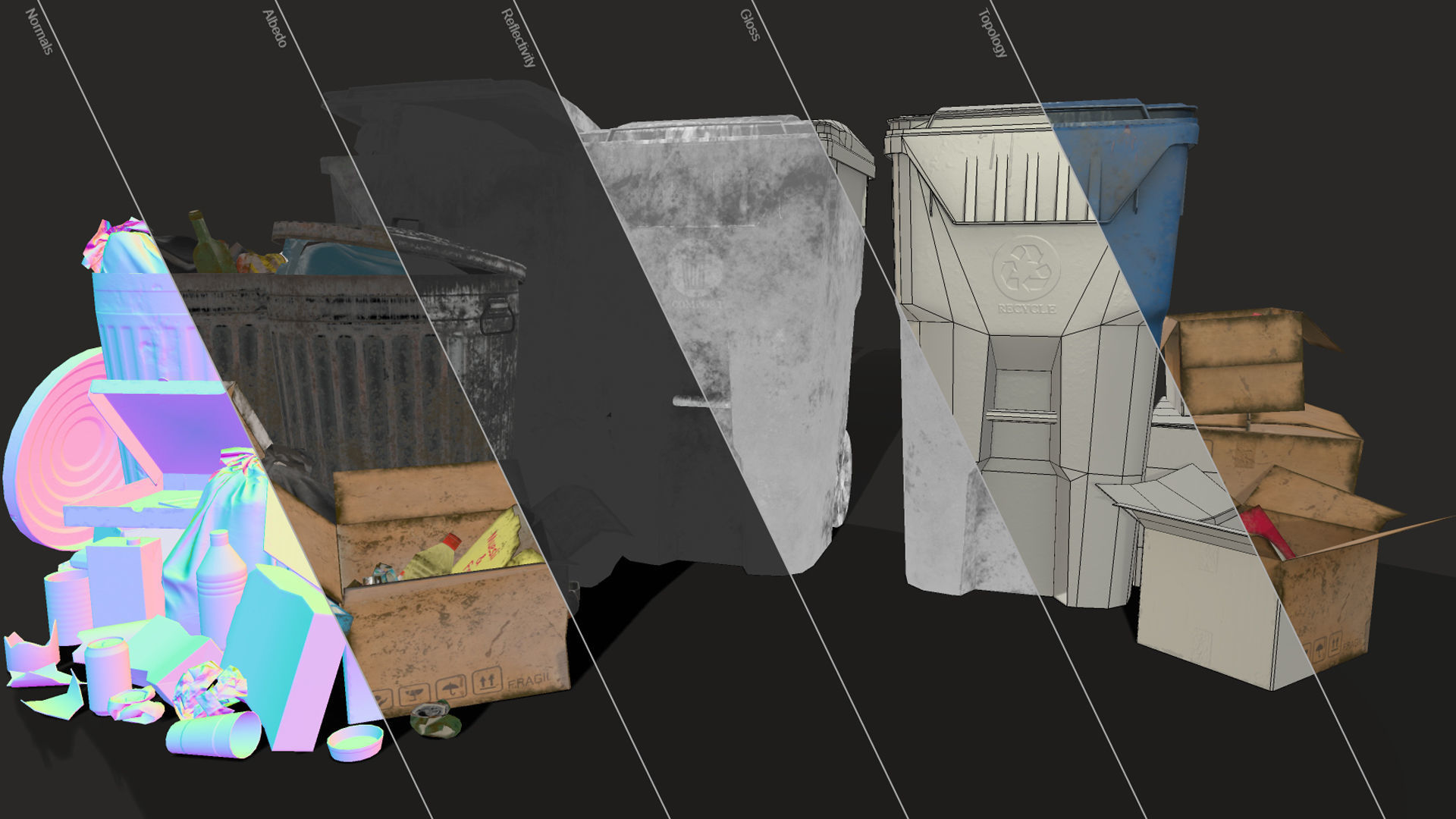 Urban Trash Pack Vol 2 Low-poly 3D model_16