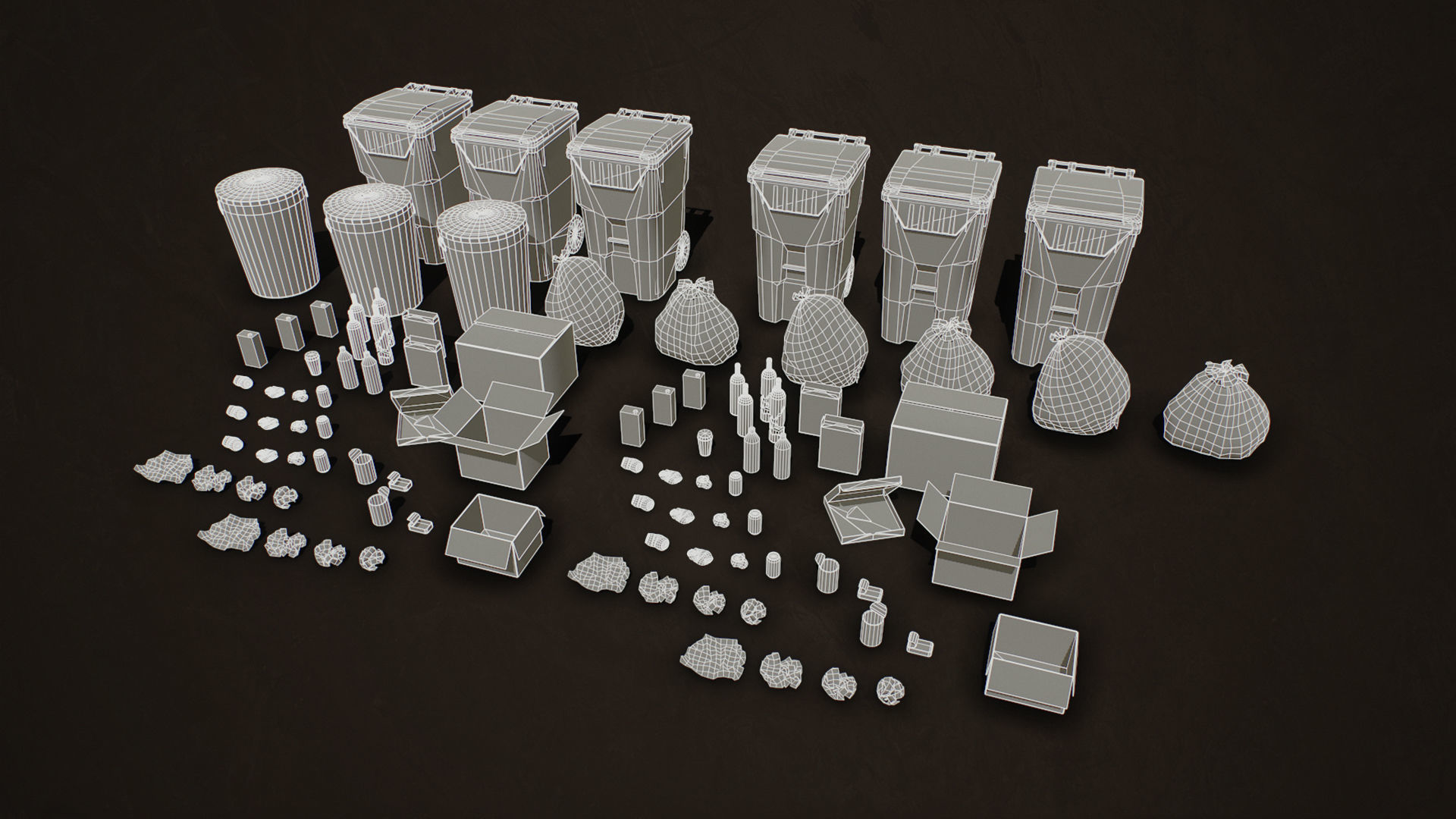 Urban Trash Pack Vol 2 Low-poly 3D model_15