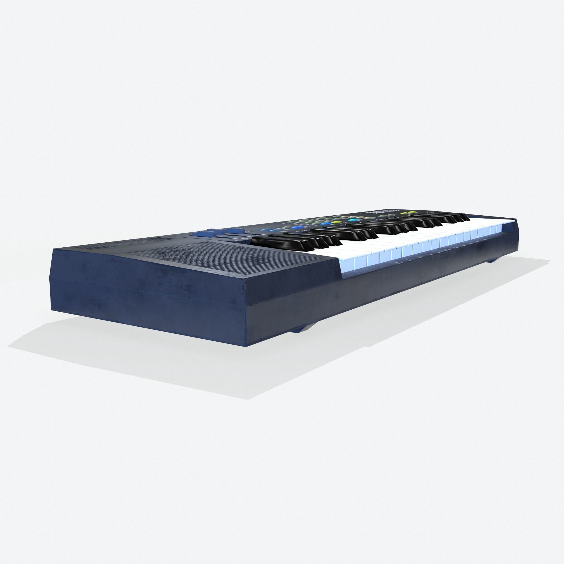 Synthesizer PBR Low Poly electronic keyboard Low-poly 3D model_11