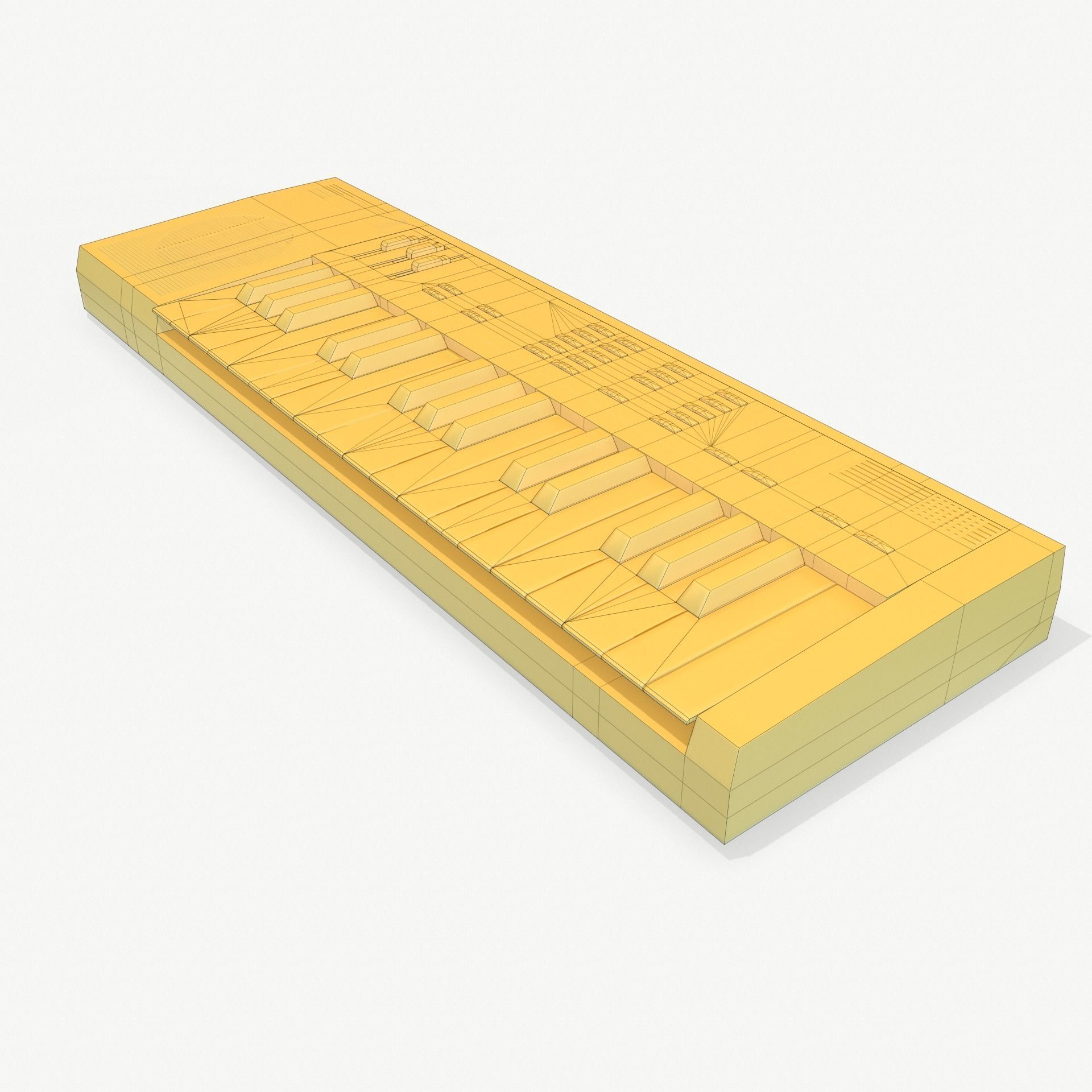 Synthesizer PBR Low Poly electronic keyboard Low-poly 3D model_15