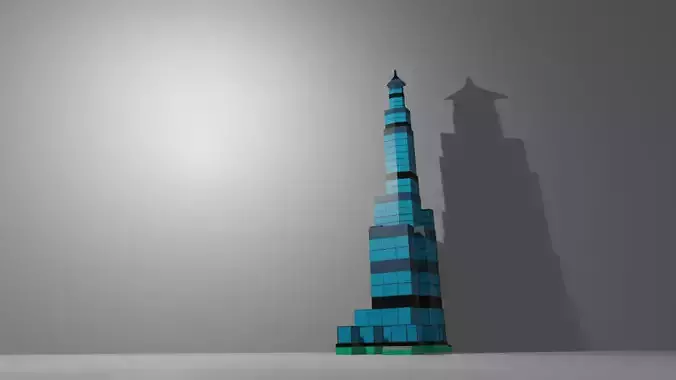 Low Poly Skycraper lego burj khalifa
