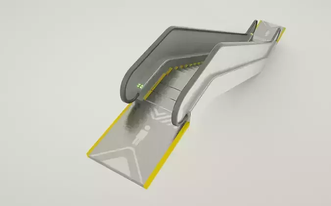 ELEVATOR 3D MODEL LOW POLY escalator design Low-poly 3D model