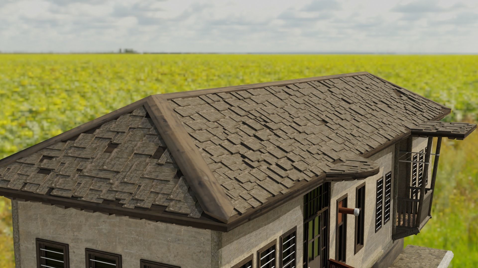 House old in philippines Low-poly 3D model_4