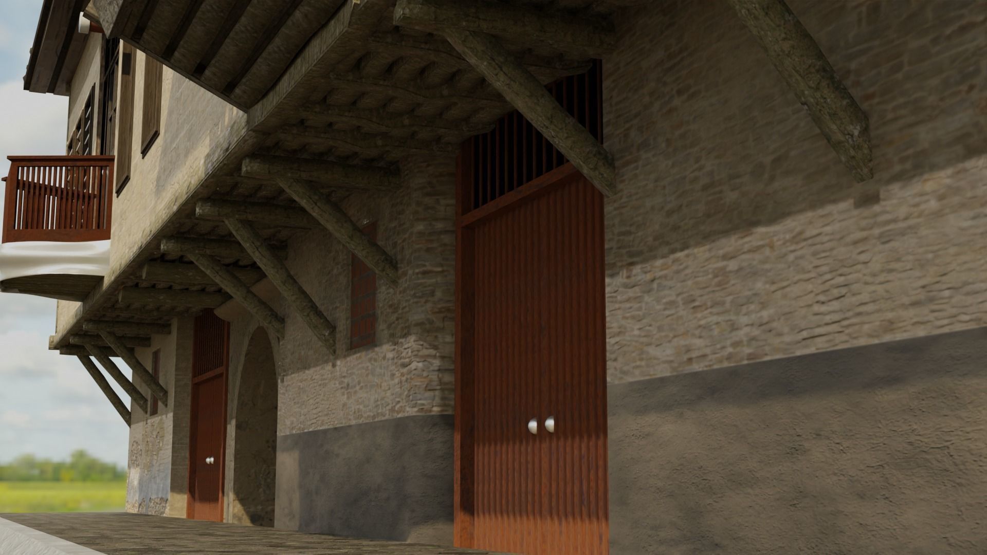 House old in philippines Low-poly 3D model_3