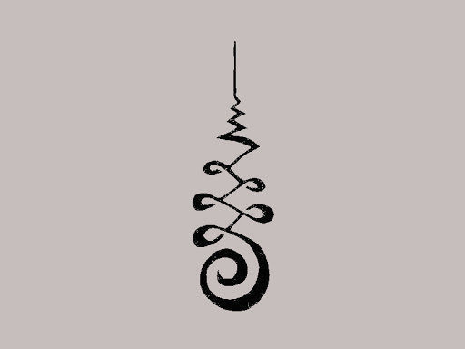 Unalome spiral hanging 3D print model_2
