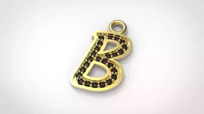 Alphabets Big B Letter Pendant