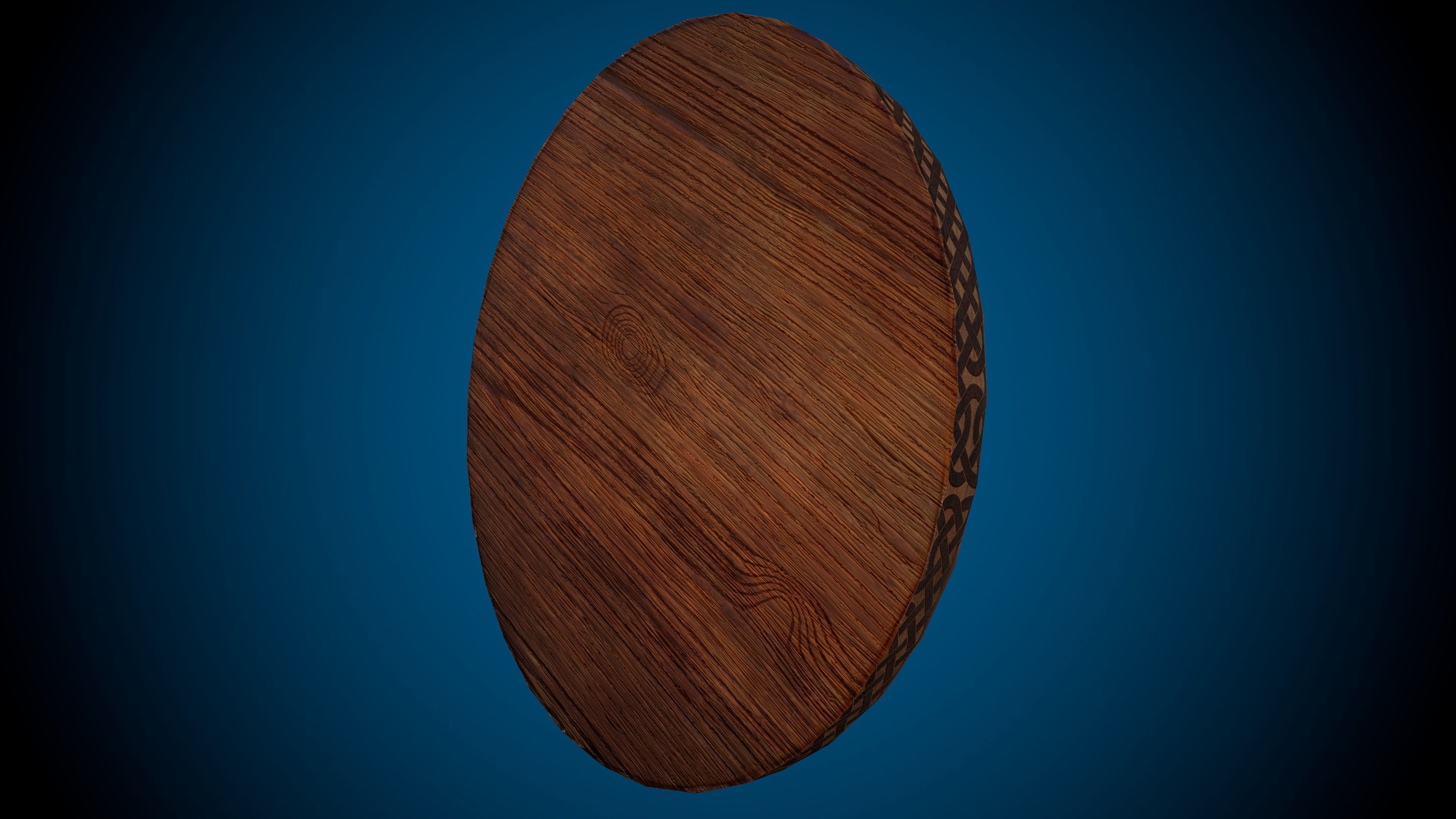 Lion Head -Wooden Relief Low-poly 3D model_4