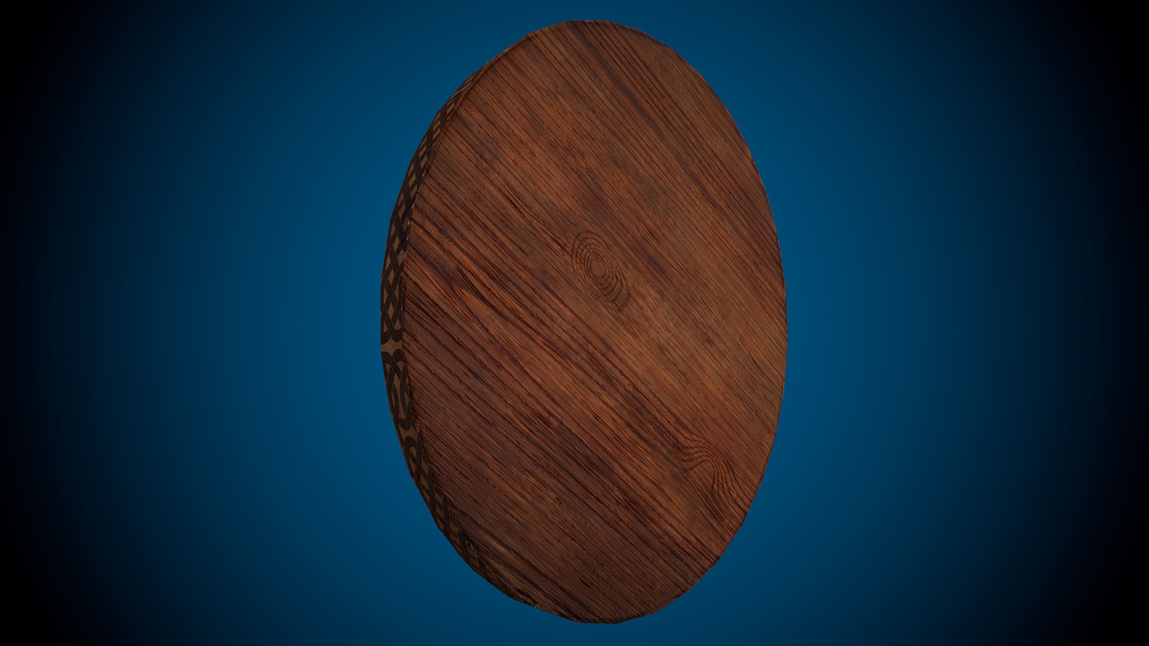 Lion Head -Wooden Relief Low-poly 3D model_6