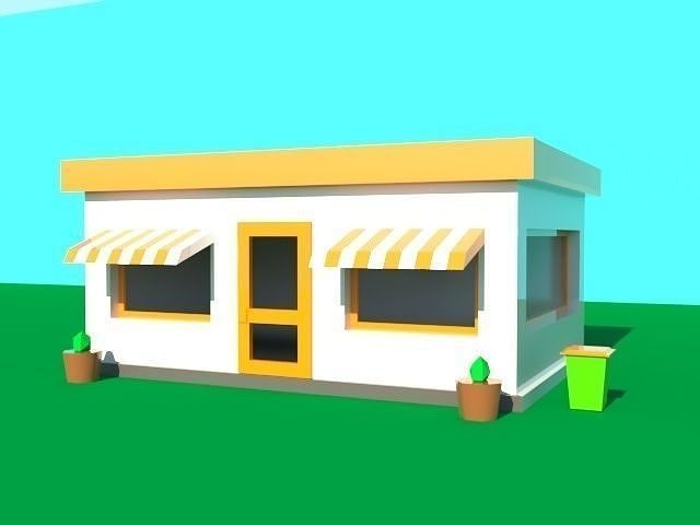 Fastfood poly model Low-poly 3D print model