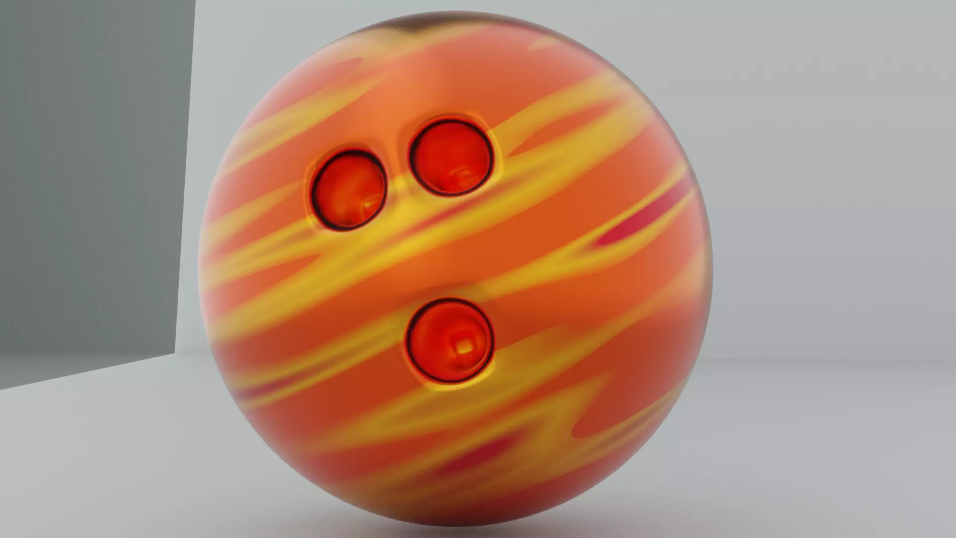 Bowling ball Fire Tracer 3D model_0