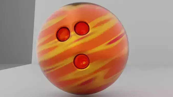 Bowling ball Fire Tracer 3D model