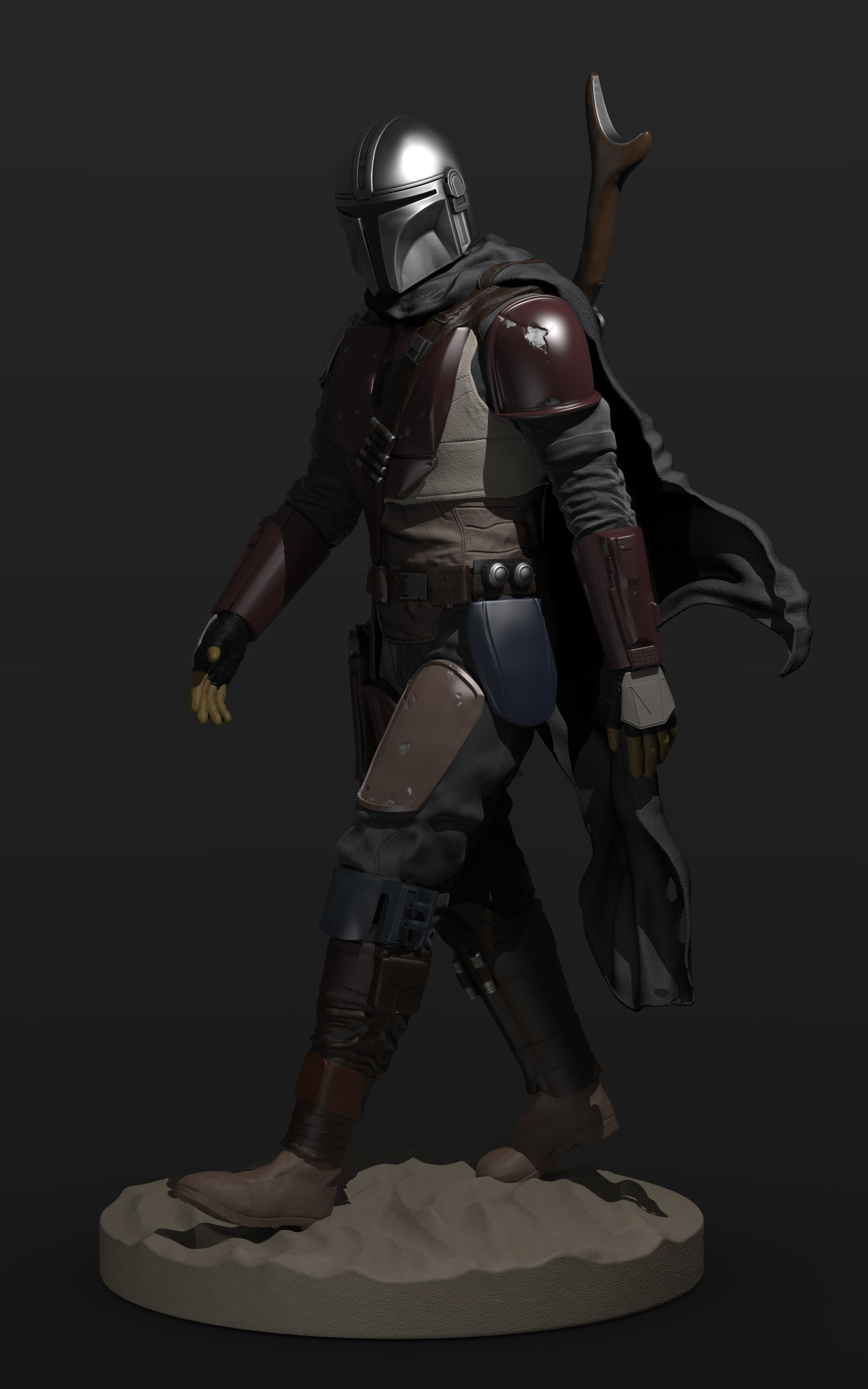 The Mandalorian Figure - 1-6th Scale 3D print model_4