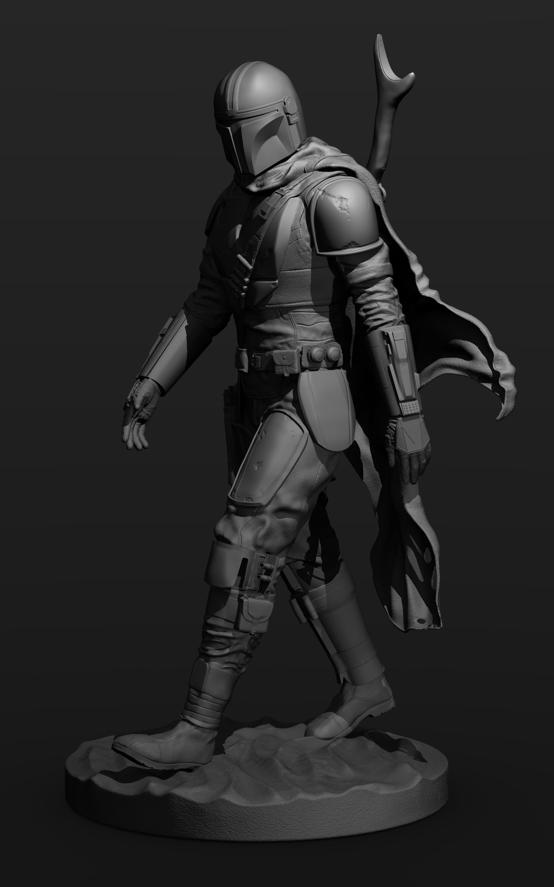 The Mandalorian Figure - 1-6th Scale 3D print model_13