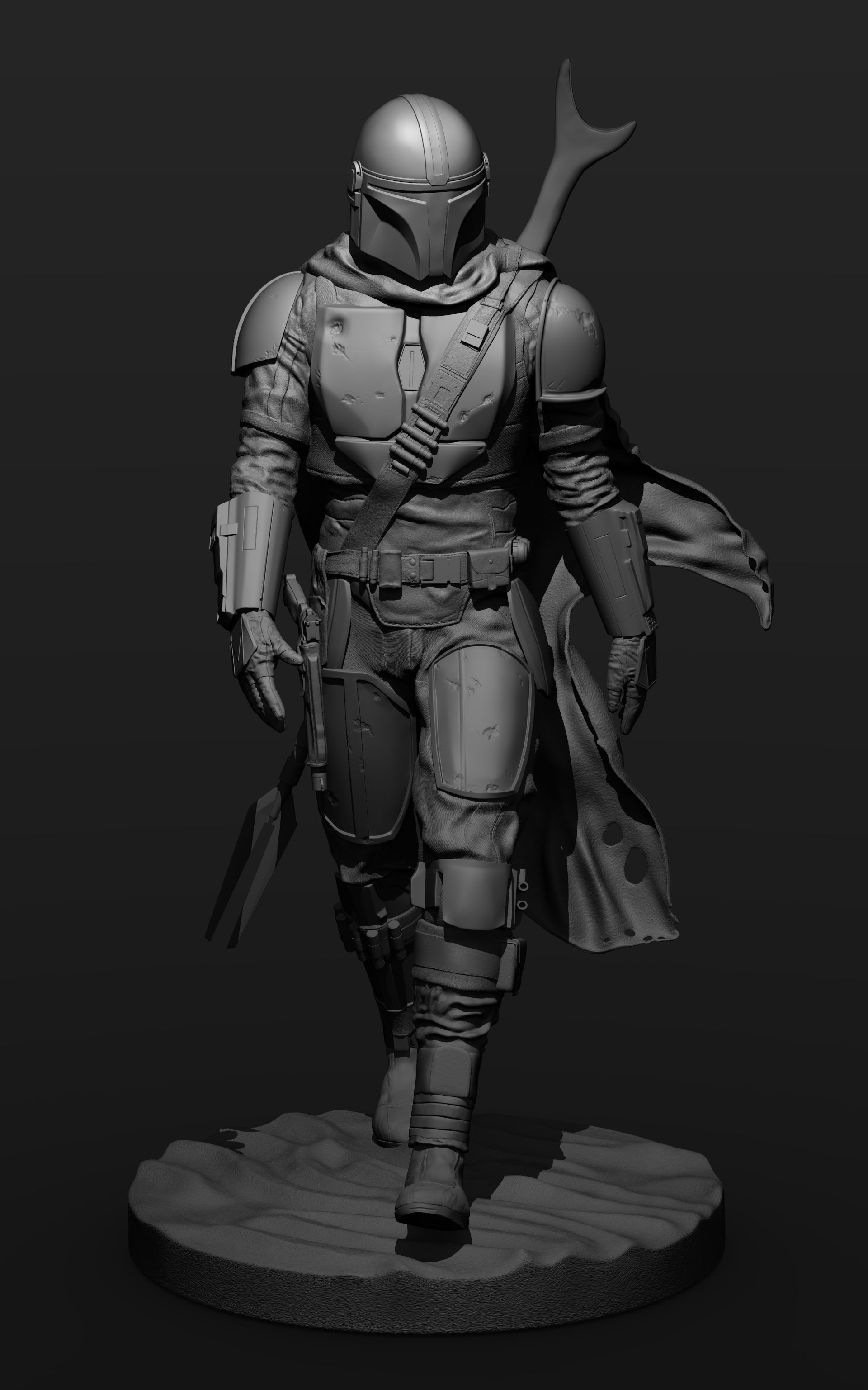 The Mandalorian Figure - 1-6th Scale 3D print model_14