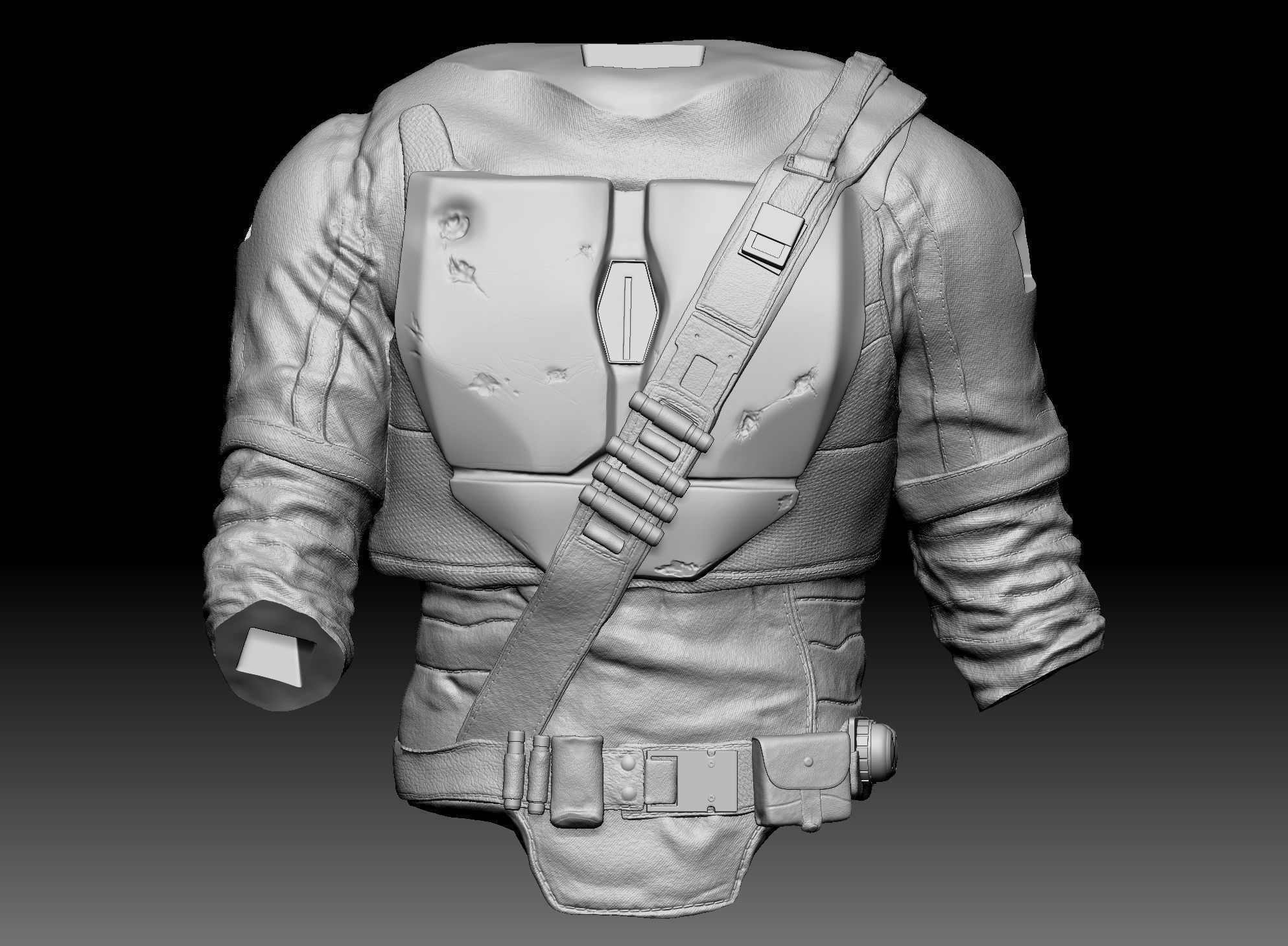 The Mandalorian Figure - 1-6th Scale 3D print model_22