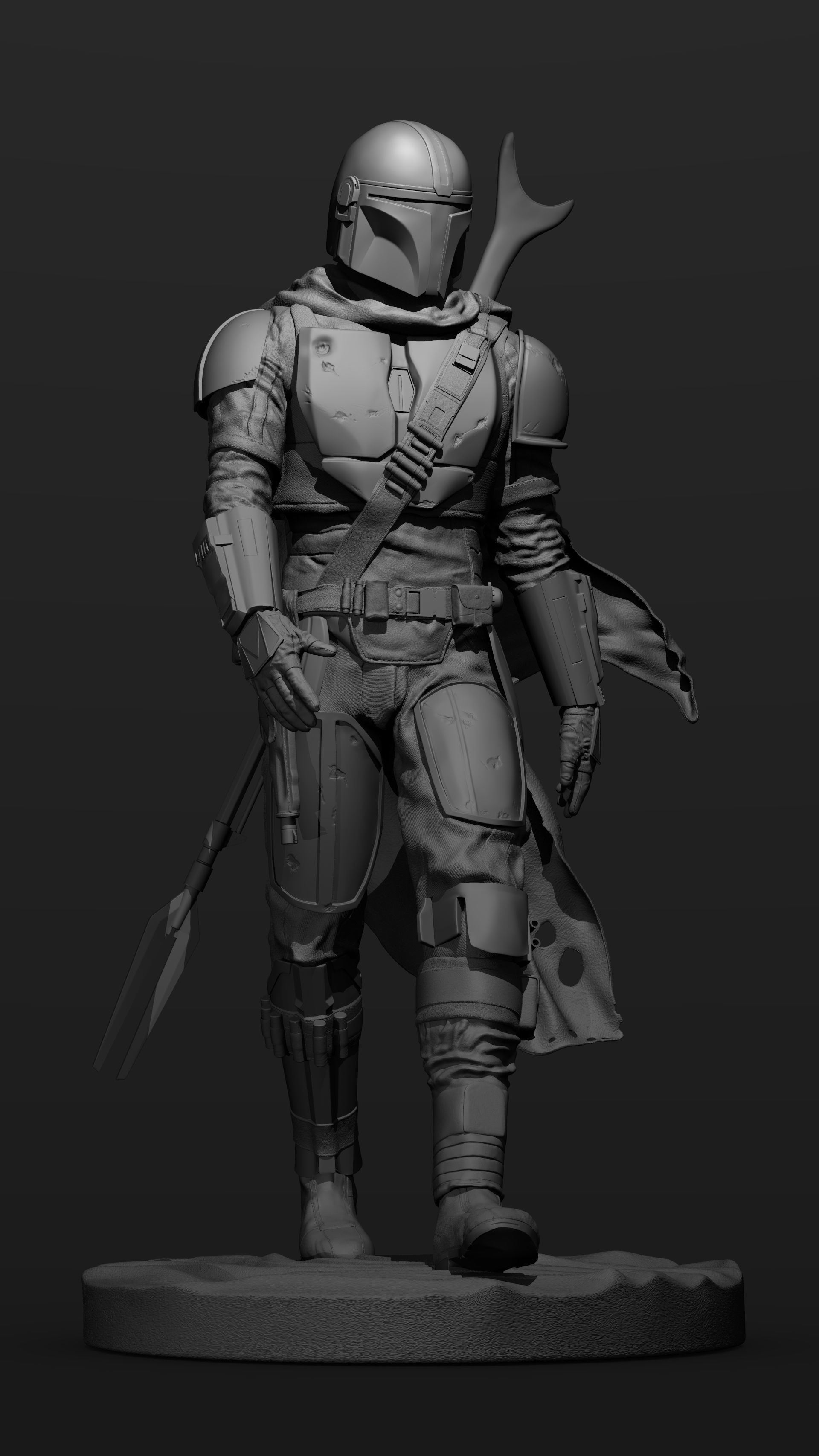 The Mandalorian Figure - 1-6th Scale 3D print model_11