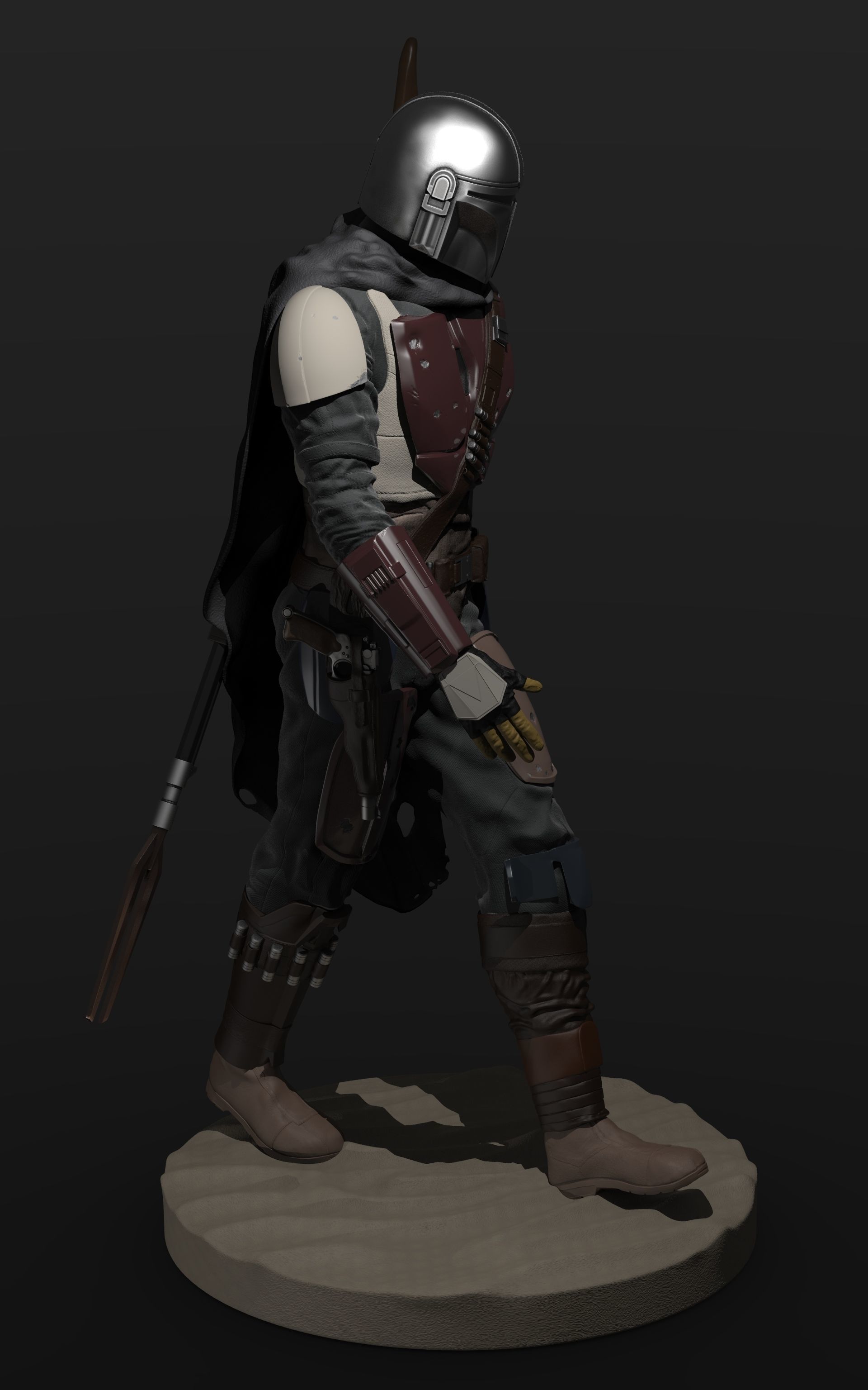 The Mandalorian Figure - 1-6th Scale 3D print model_6